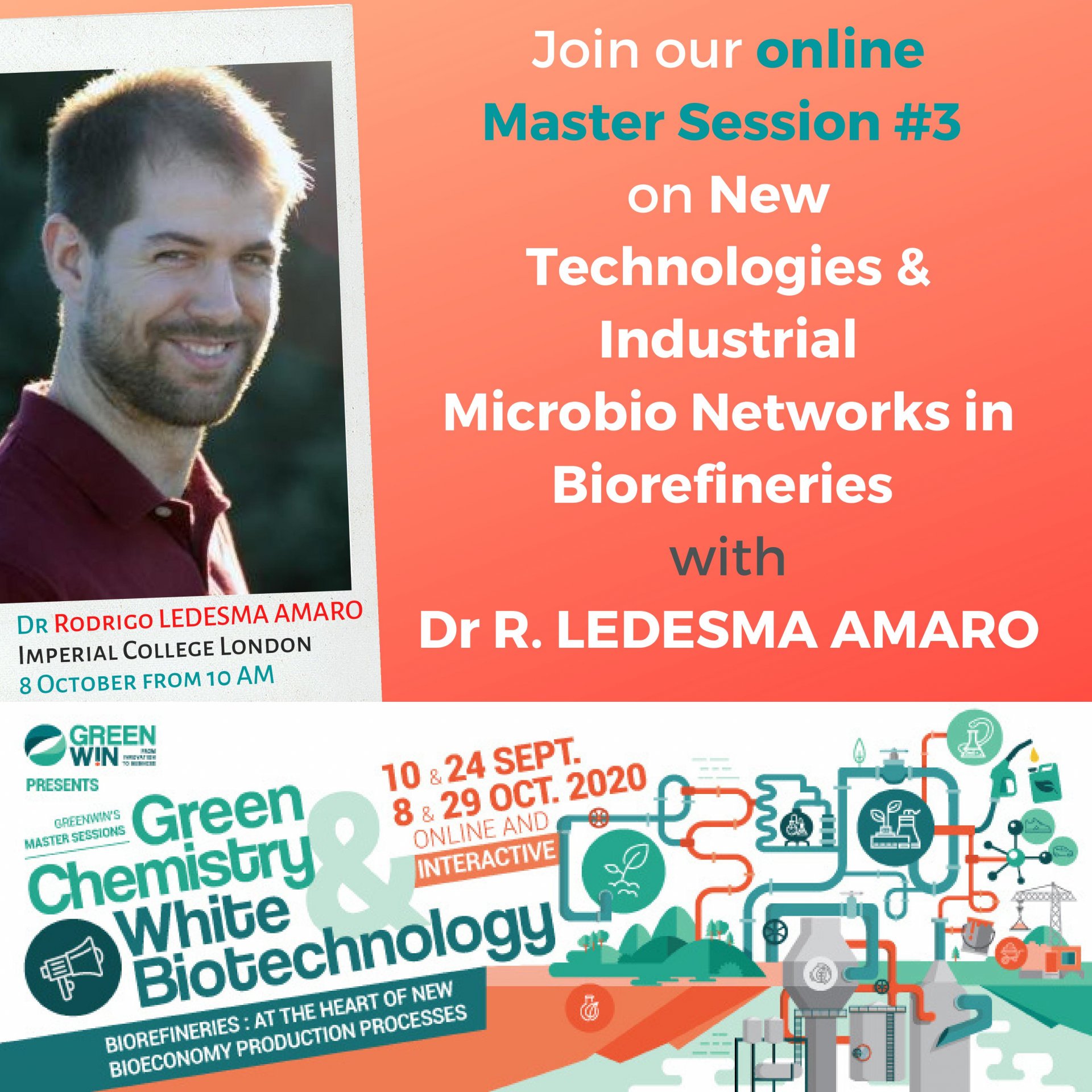 Meet Dr Rodrigo LEDESMA AMARO from Imperial College London on our online Master Session #3 on 8 October 2020 at 10AM