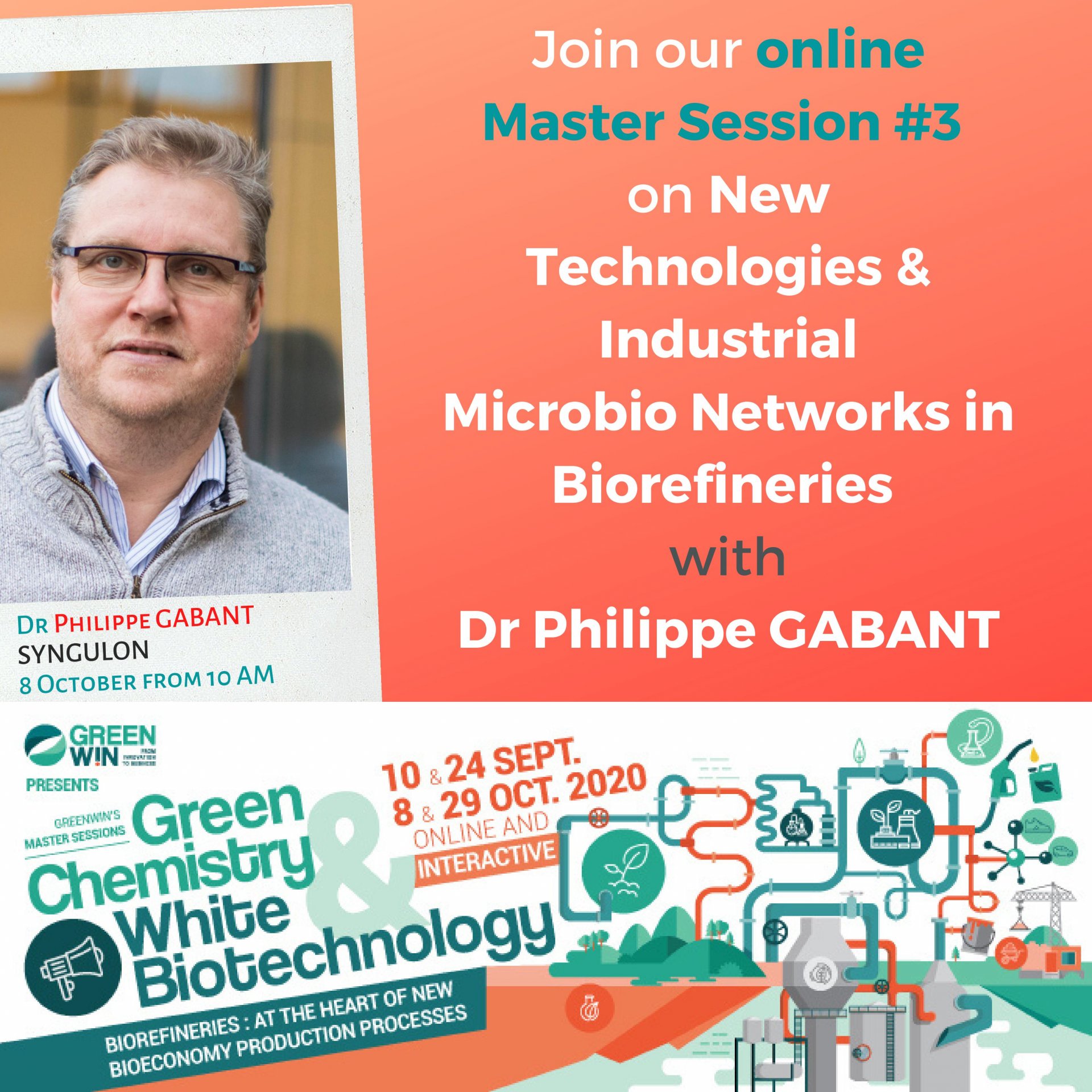 Meet Dr Philippe GABANT from Syngulon on our online Master Session #3 on 8 October 2020 at 10AM