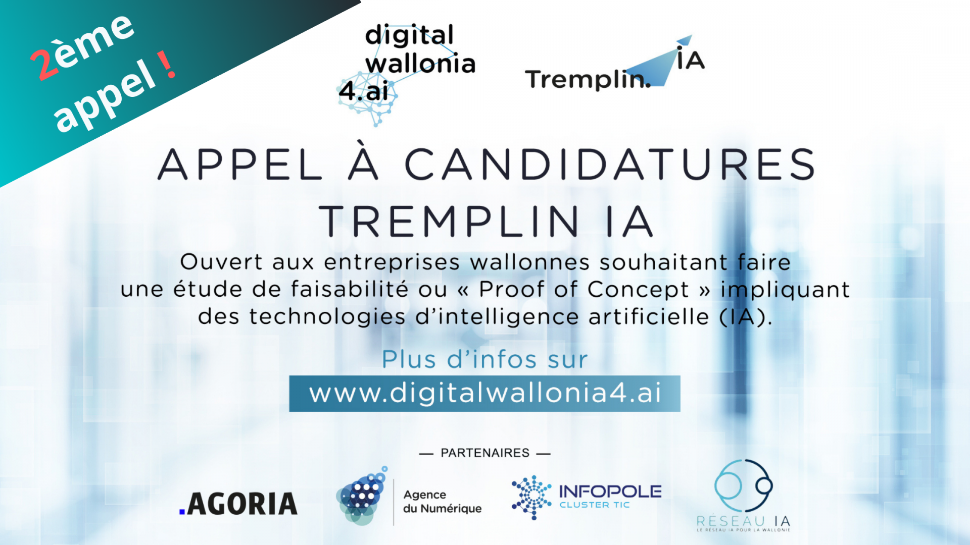 DigitalWallonia4.ai lance un deuxième appel à candidatures 'Tremplin IA'