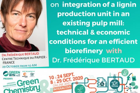 Meet Dr Frédérique BERTAUD, from Centre Technique du Papier - France, at our online Master Session #4 on 29 October from 10AM