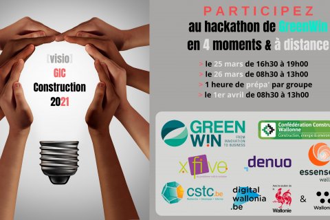 Participez au GIC Construction 2021: le hackathon de GreenWin aura lieu entre le 25 mars et le 1er avril !