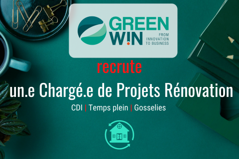 GreenWin recrute un.e Chargé.e de Projets Rénovation